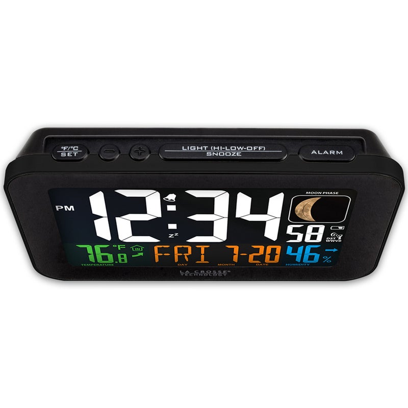 La Crosse Technology 617-1485B Atomic Color Alarm Clock with USB Charging Port - Image 2